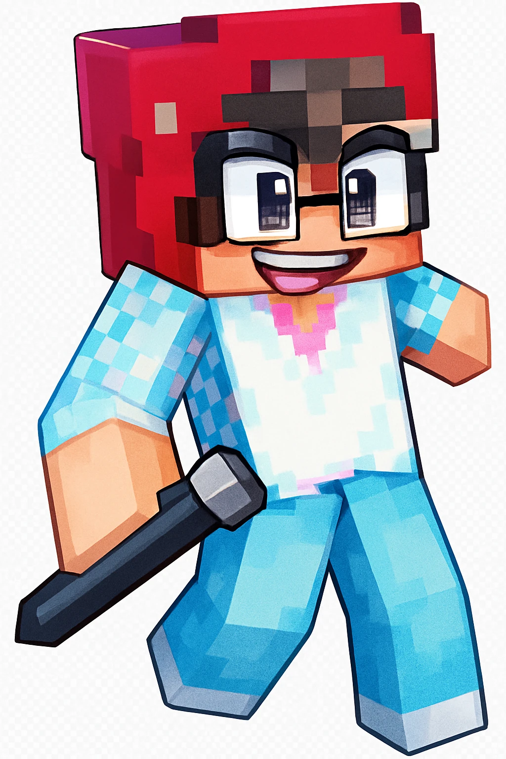 Extract every character from the picture. character including the clothes and accessories they are wearing, and place on a transparent background. Keep the original style and appearance exactly the same. and separately give me the each character picture. There is 3 character in this image. so you have to create 3 imaehgs

 emoji