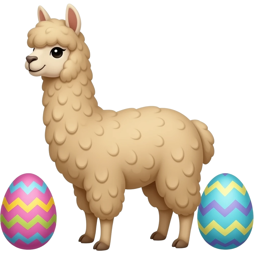 Alpaca for easter emoji