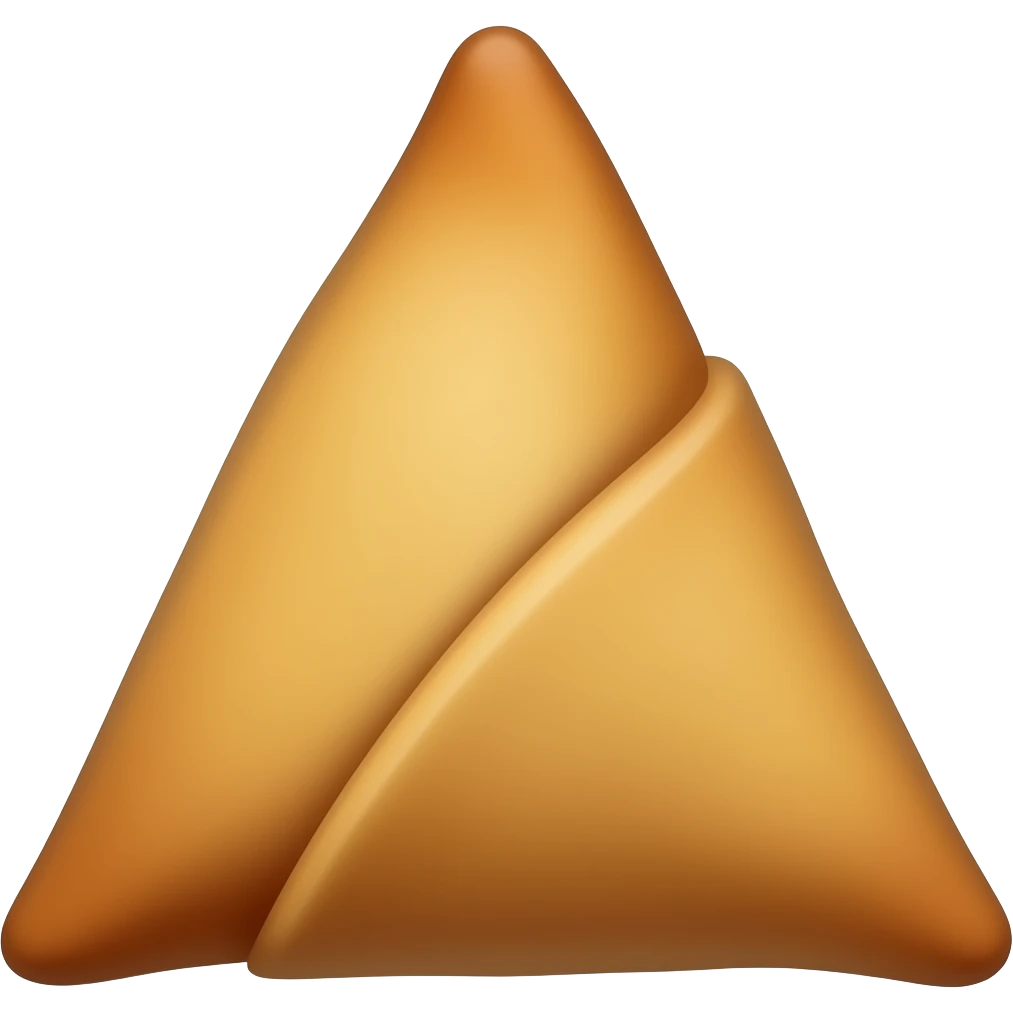 Un emoji samoussa tringles isosèle orange emoji
