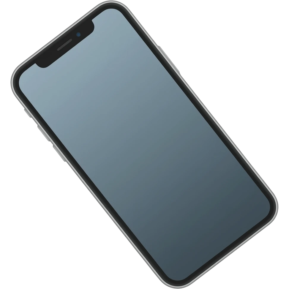 telefono moderno en tono gris o negro emoji