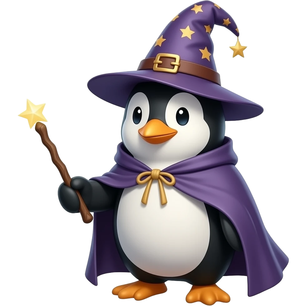 Penguin Wizard emoji