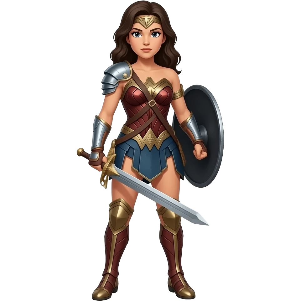 mujer guerrera cuerpo completo emoji