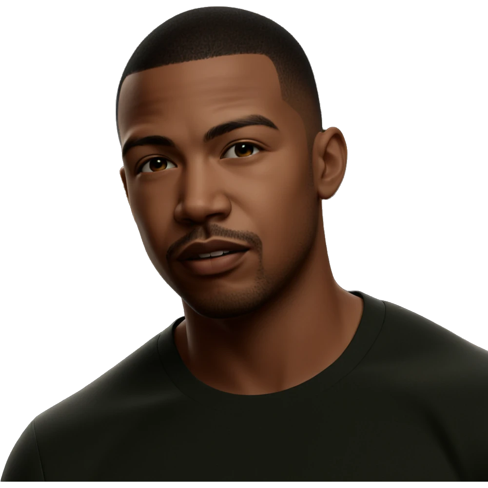 male with buzz cut portrait emoji