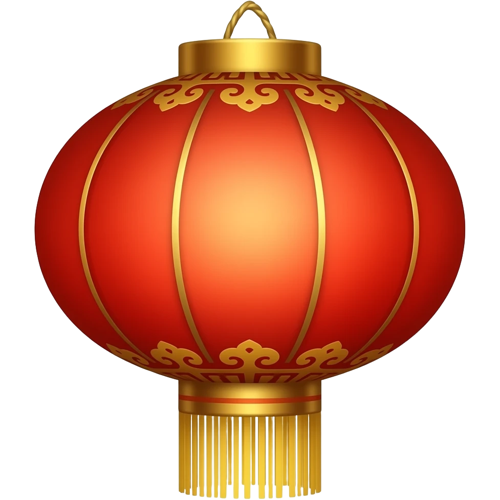 red chinese lantern emoji