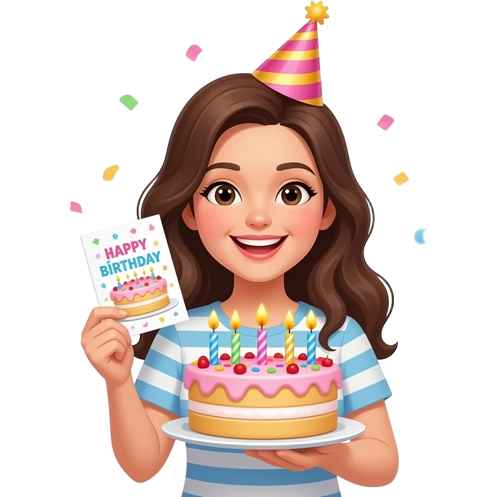 woman on her birthday emoji