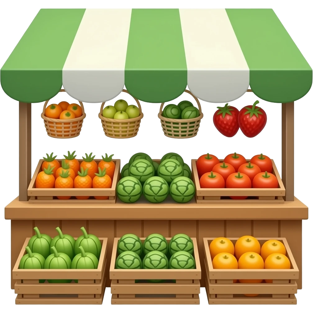 generate a supermarket of america and only write a heading[ market ] emoji