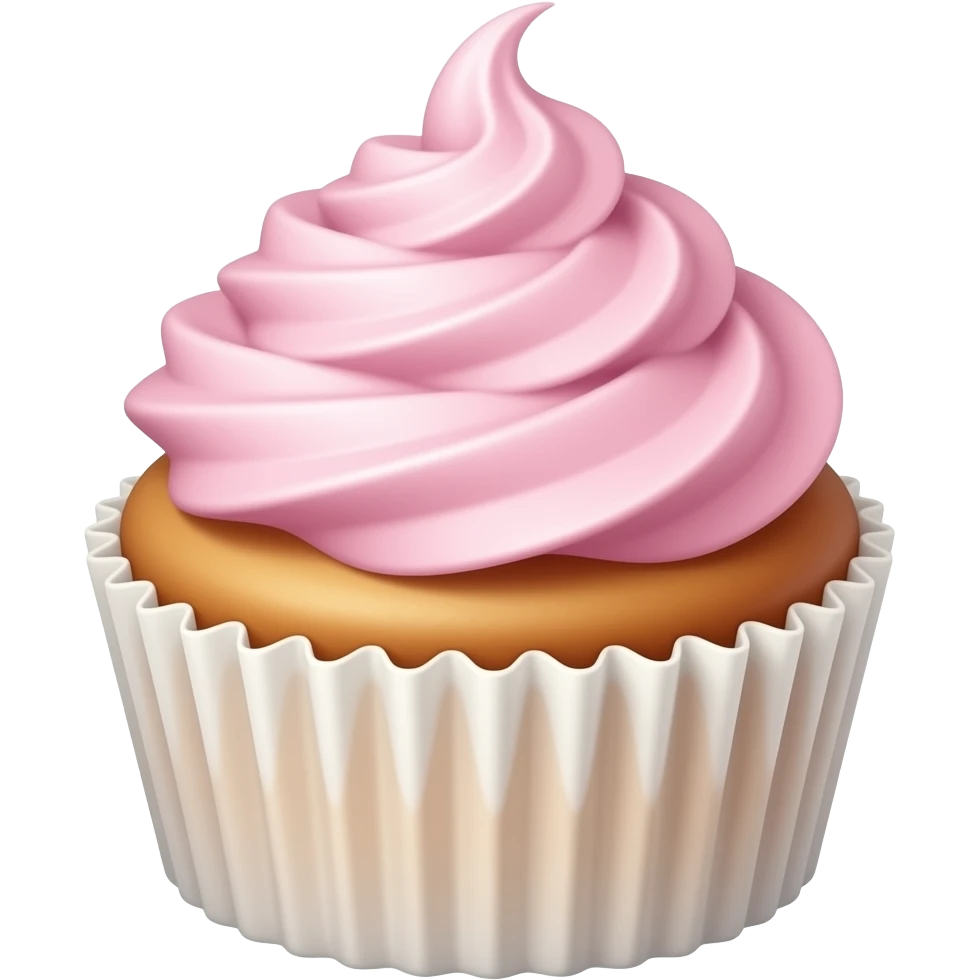 Cupcake with pink icing emoji