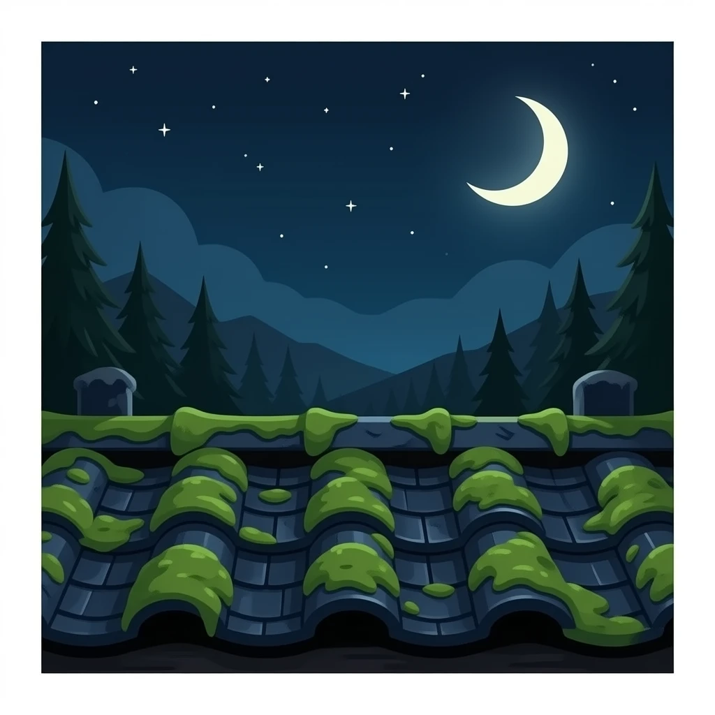 roof with moss on it emoji