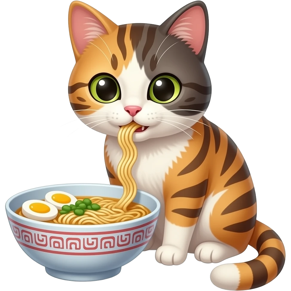 Ramen cat emoji
