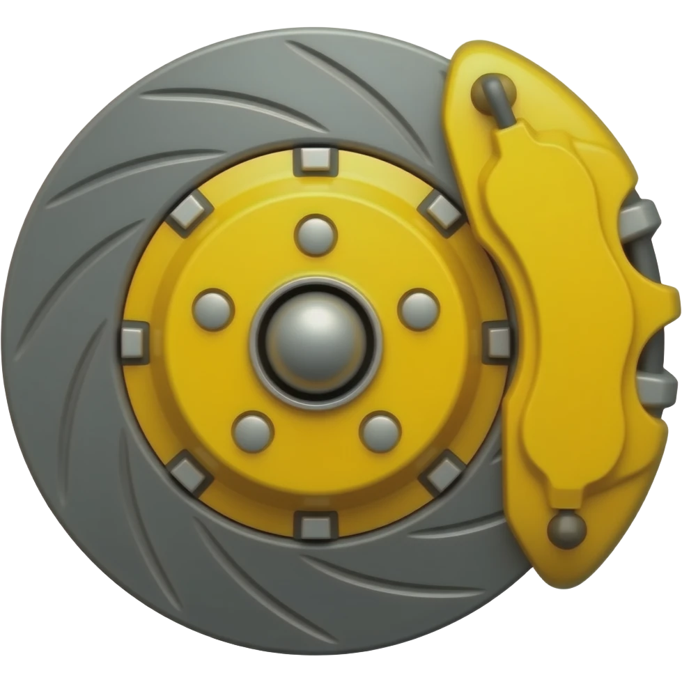 car dish break with caliper dark yellow premium feeling emoji