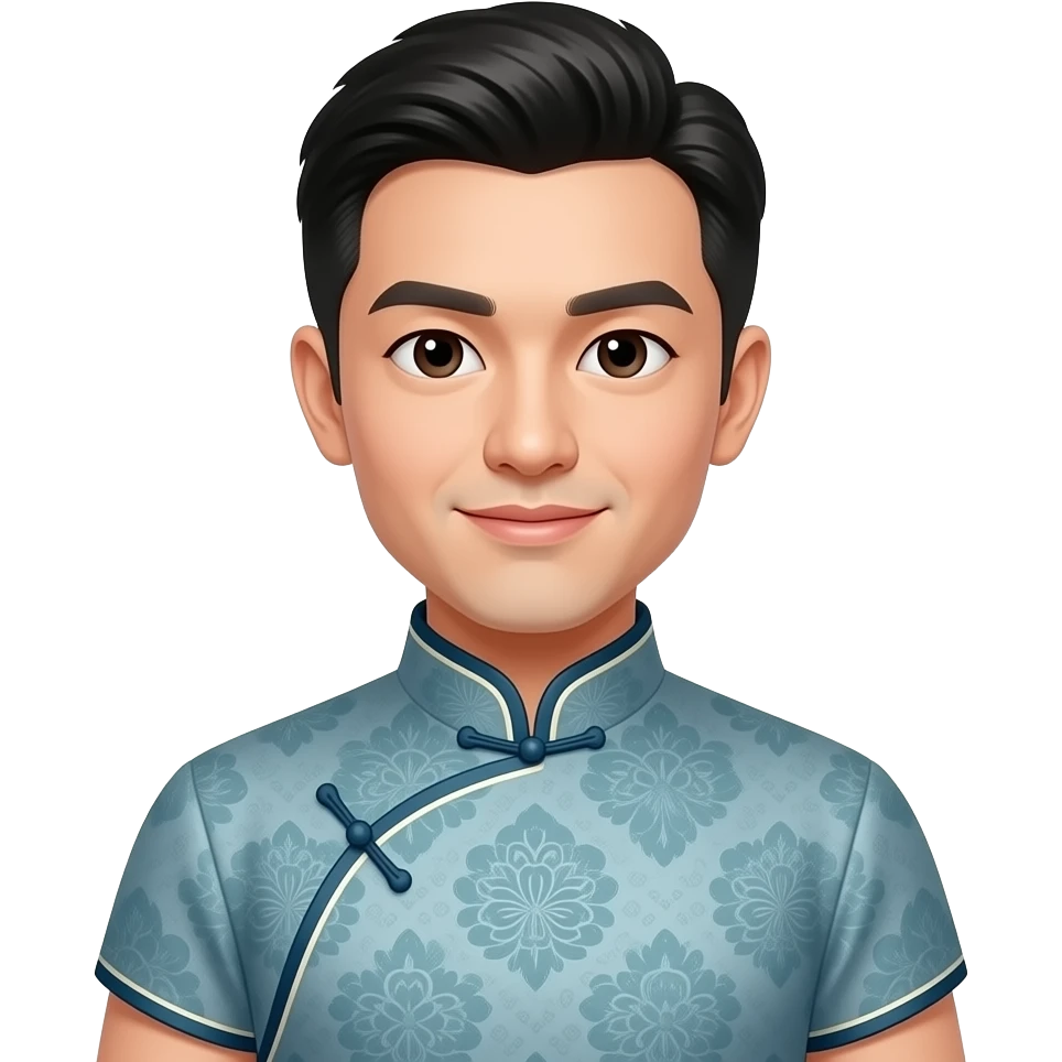 male in cheongsam emoji