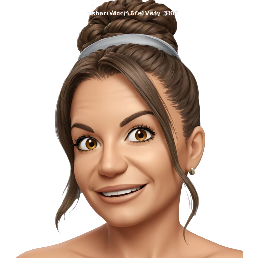 smiling girl with brown hair emoji