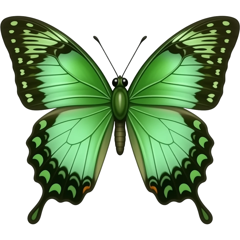 Green butterfly emoji