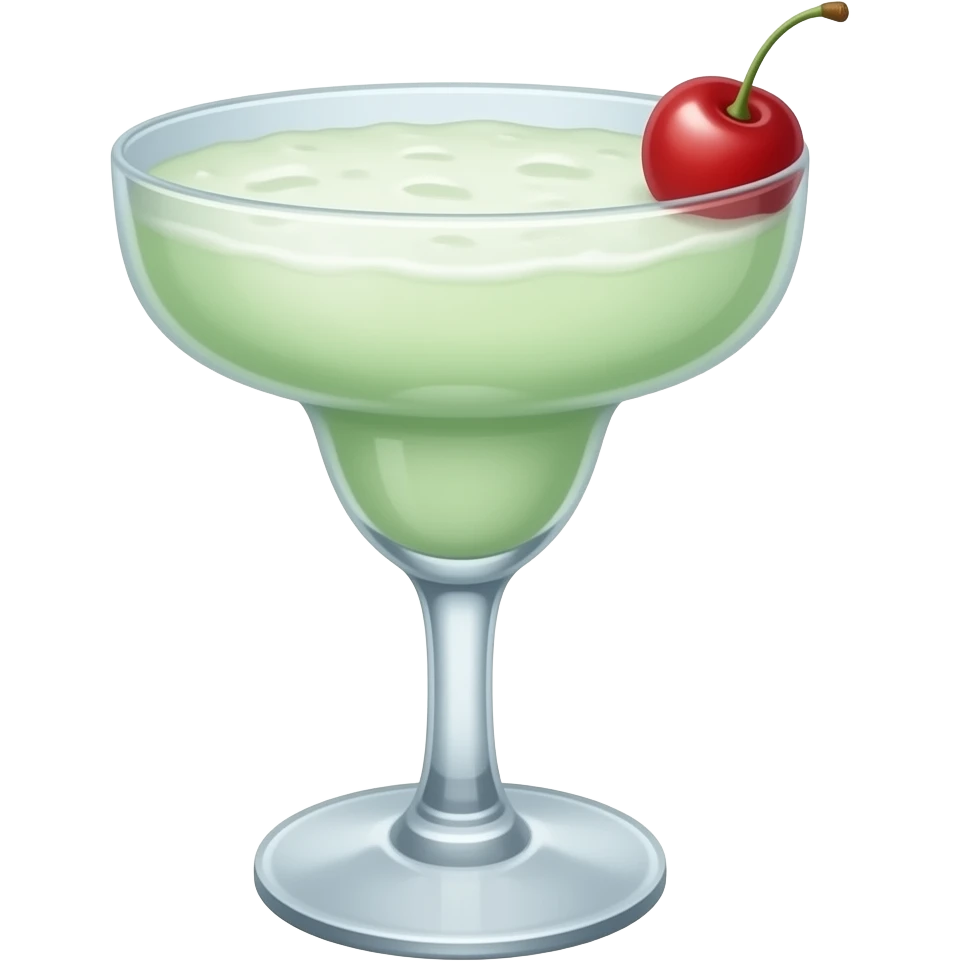 #A0F4F4 theme colored on margarita glass cocktail emoji with a single small cherry on top emoji
