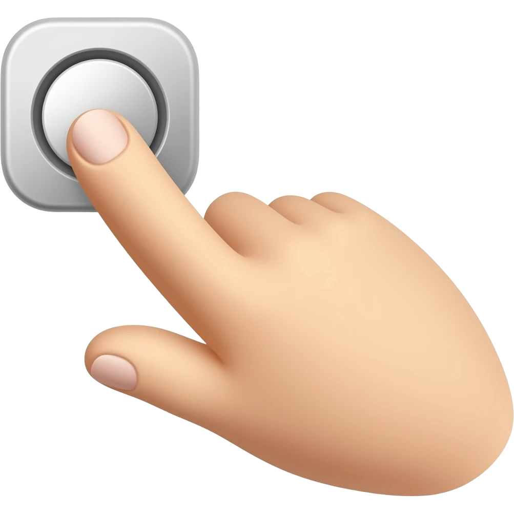 finger presses on emoji