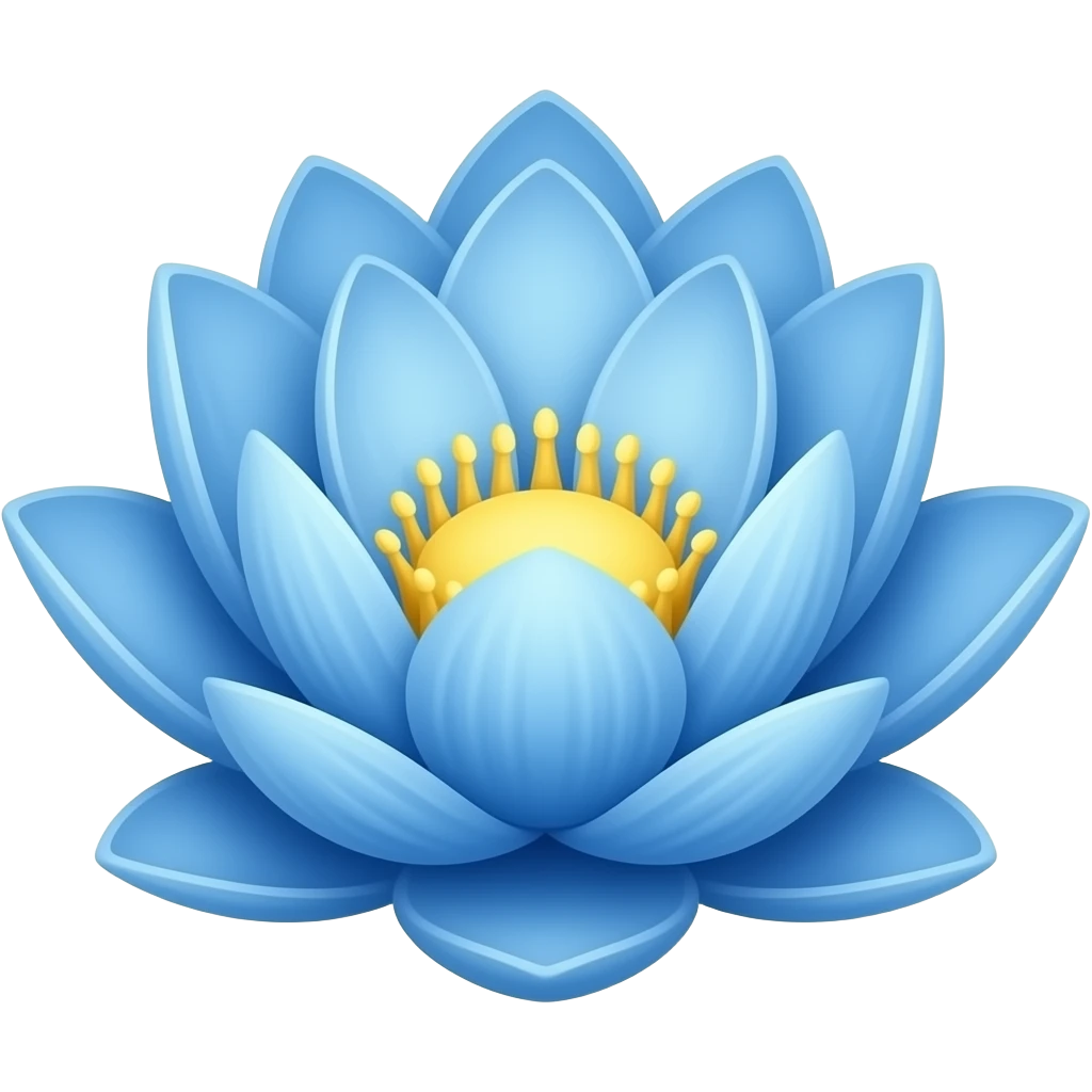 Blue lotus emoji