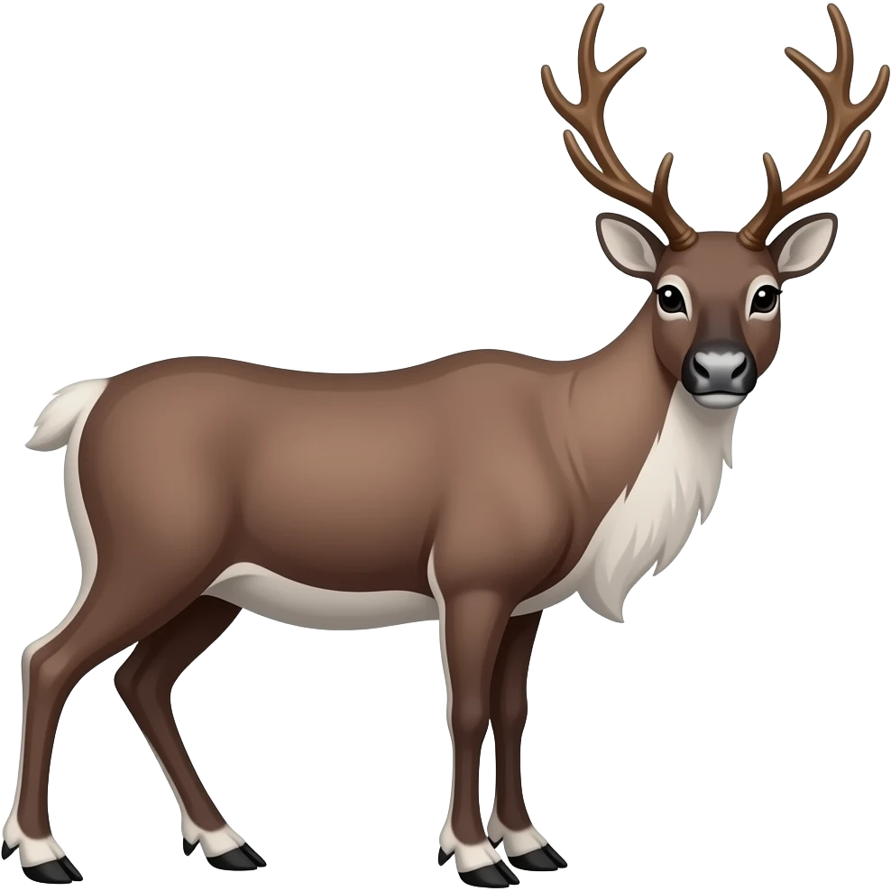 Female caribou  not horns emoji