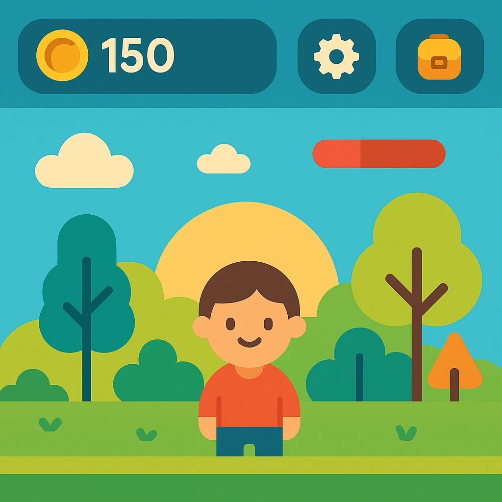 Flat design style game emoji