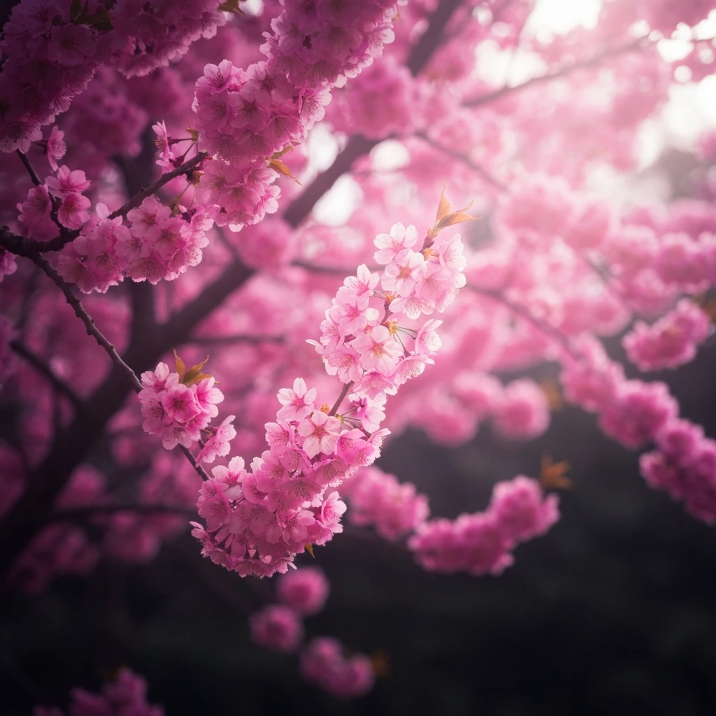 pink cherry blossom with a soft glow emoji