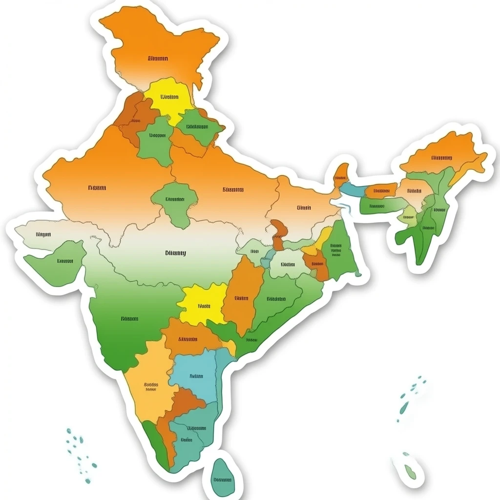 india map with 28 state and 8 union territory emoji