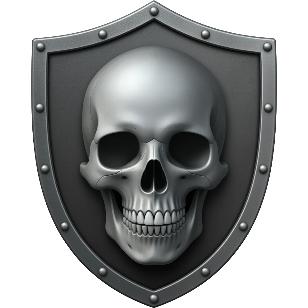 Skull shield emoji