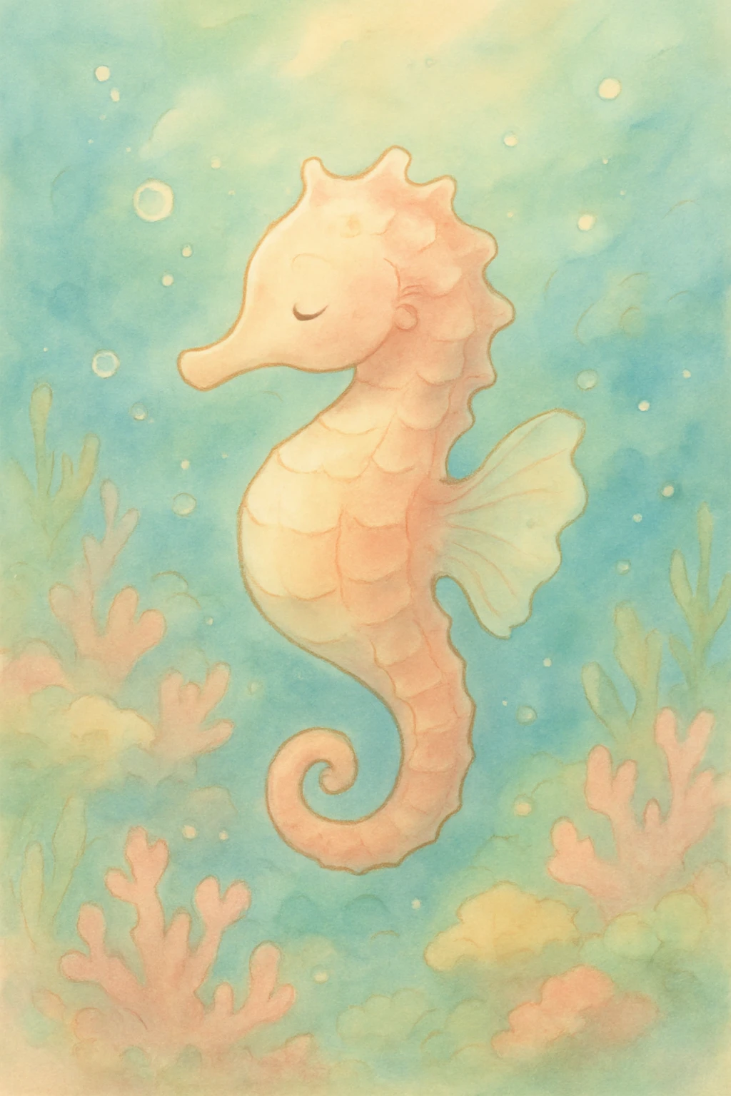 soft and whimsical seahorse emoji