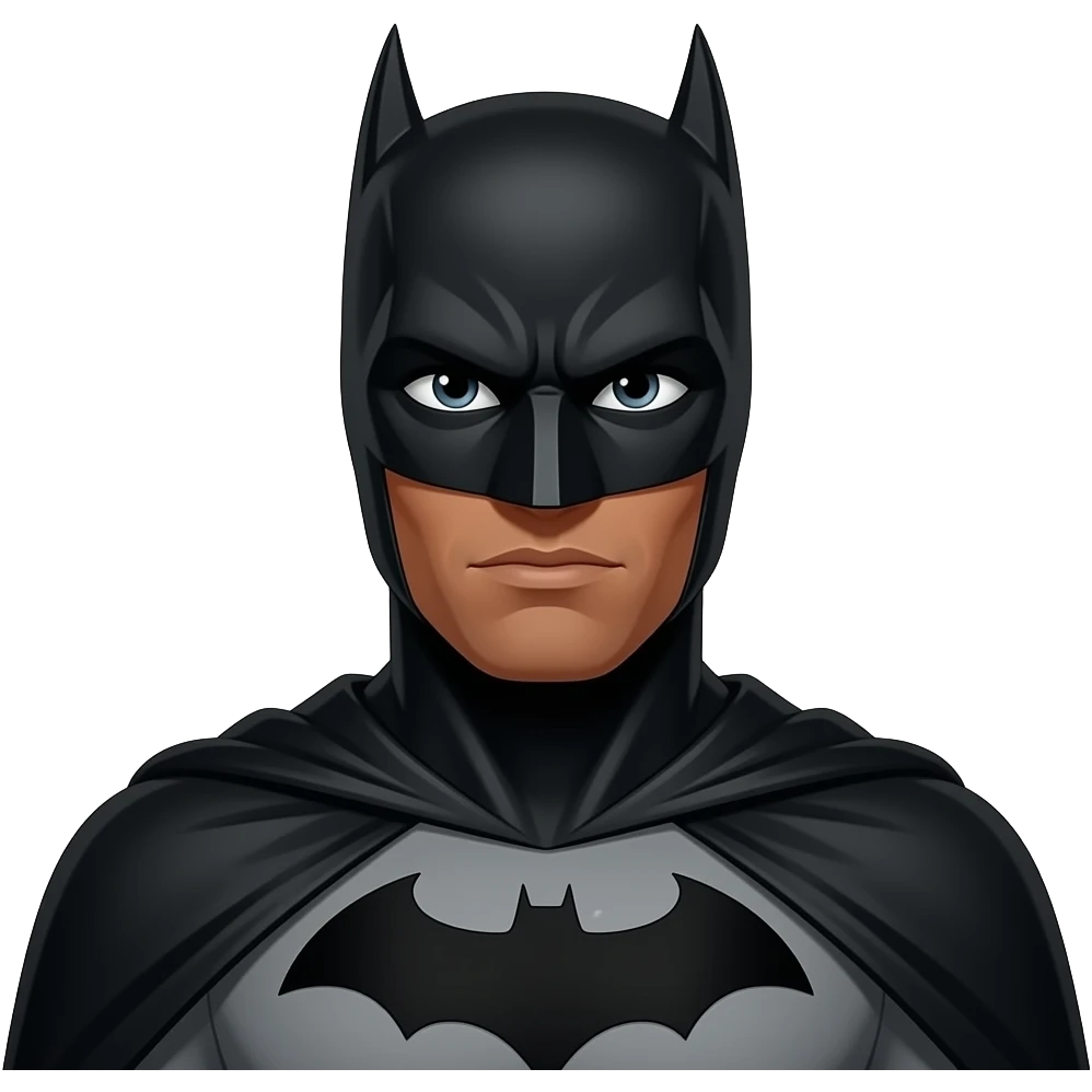 batman dark brown skin emoji