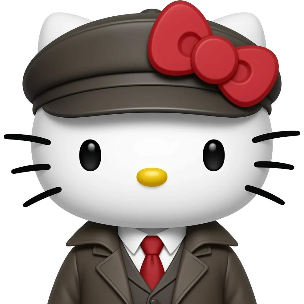 hello kitty disfrazada de Rodia Raskolnikov emoji