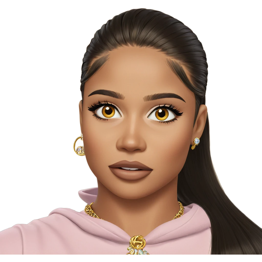 portrait of a girl with jewelry emoji