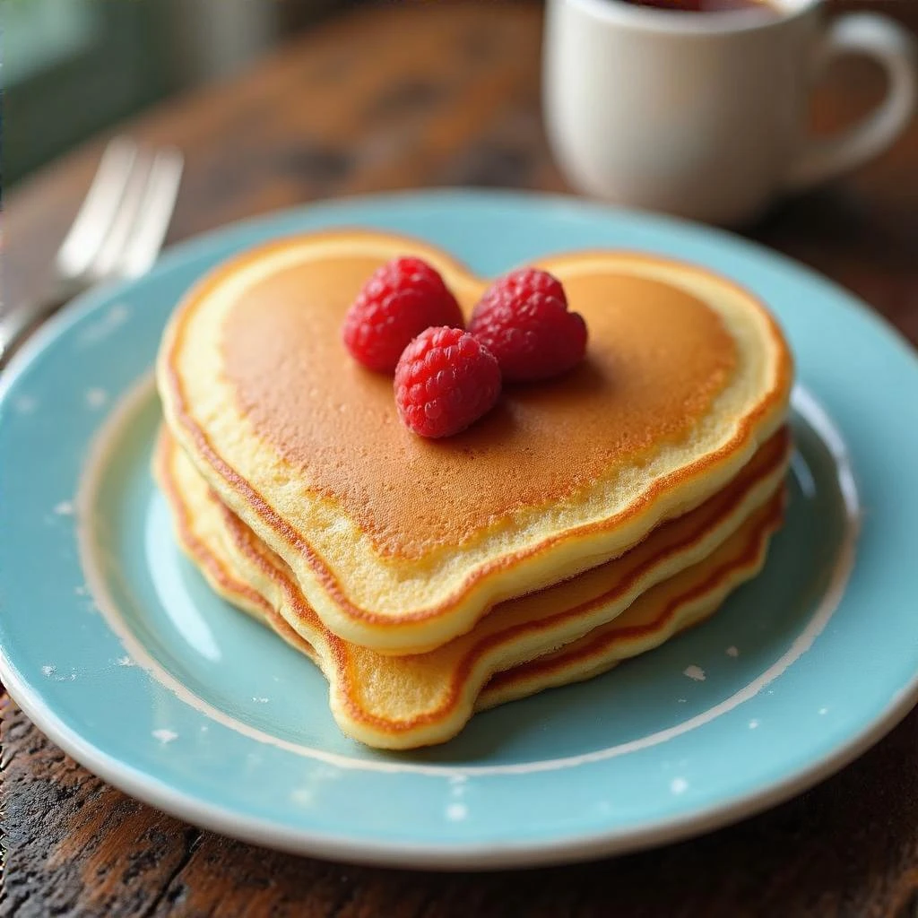 heart-shaped pancake emoji
