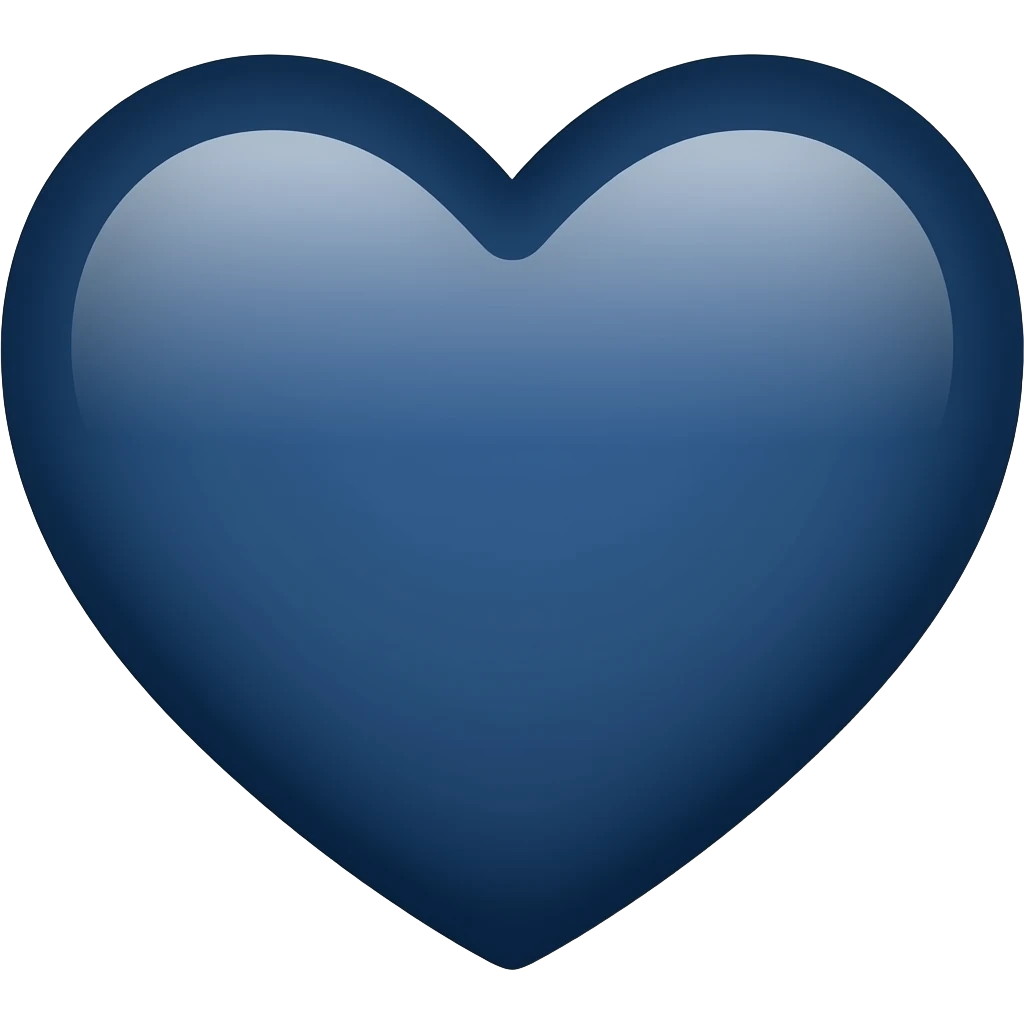 Navy blue heart emoji