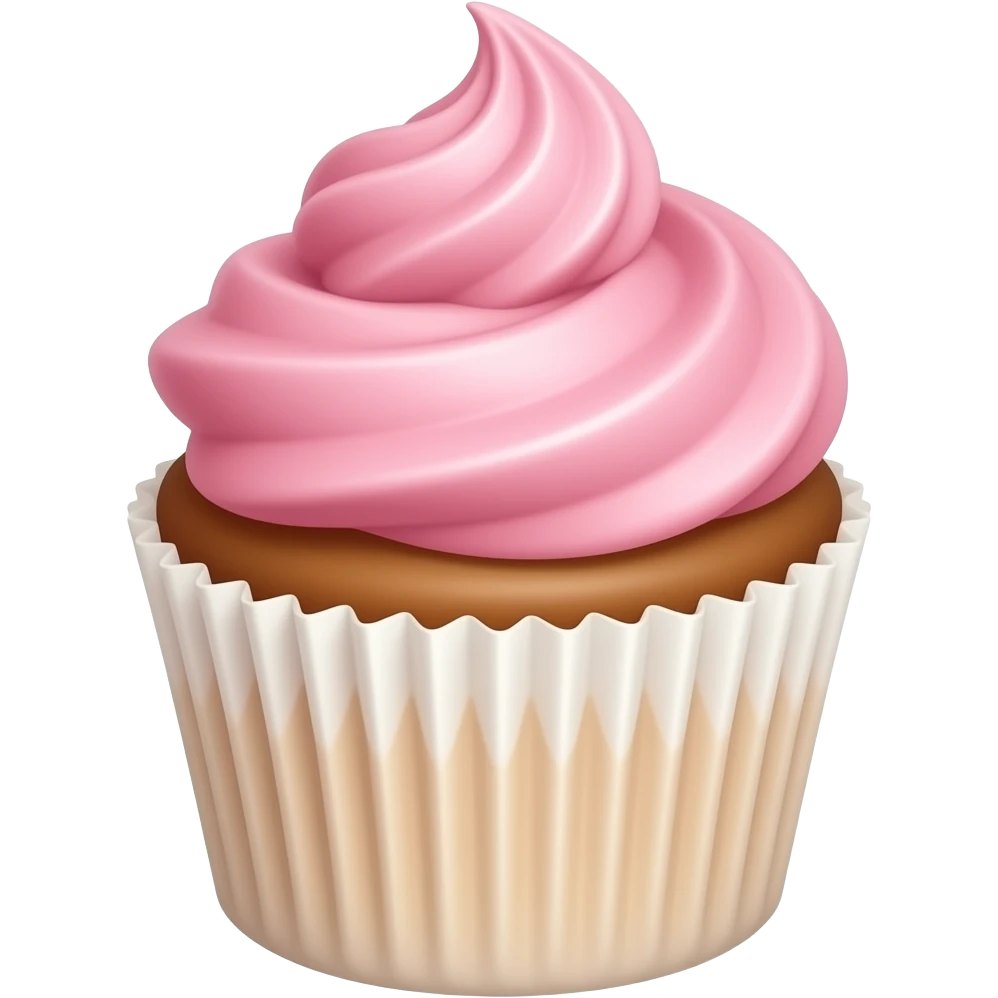 Cupcake with pink icing emoji