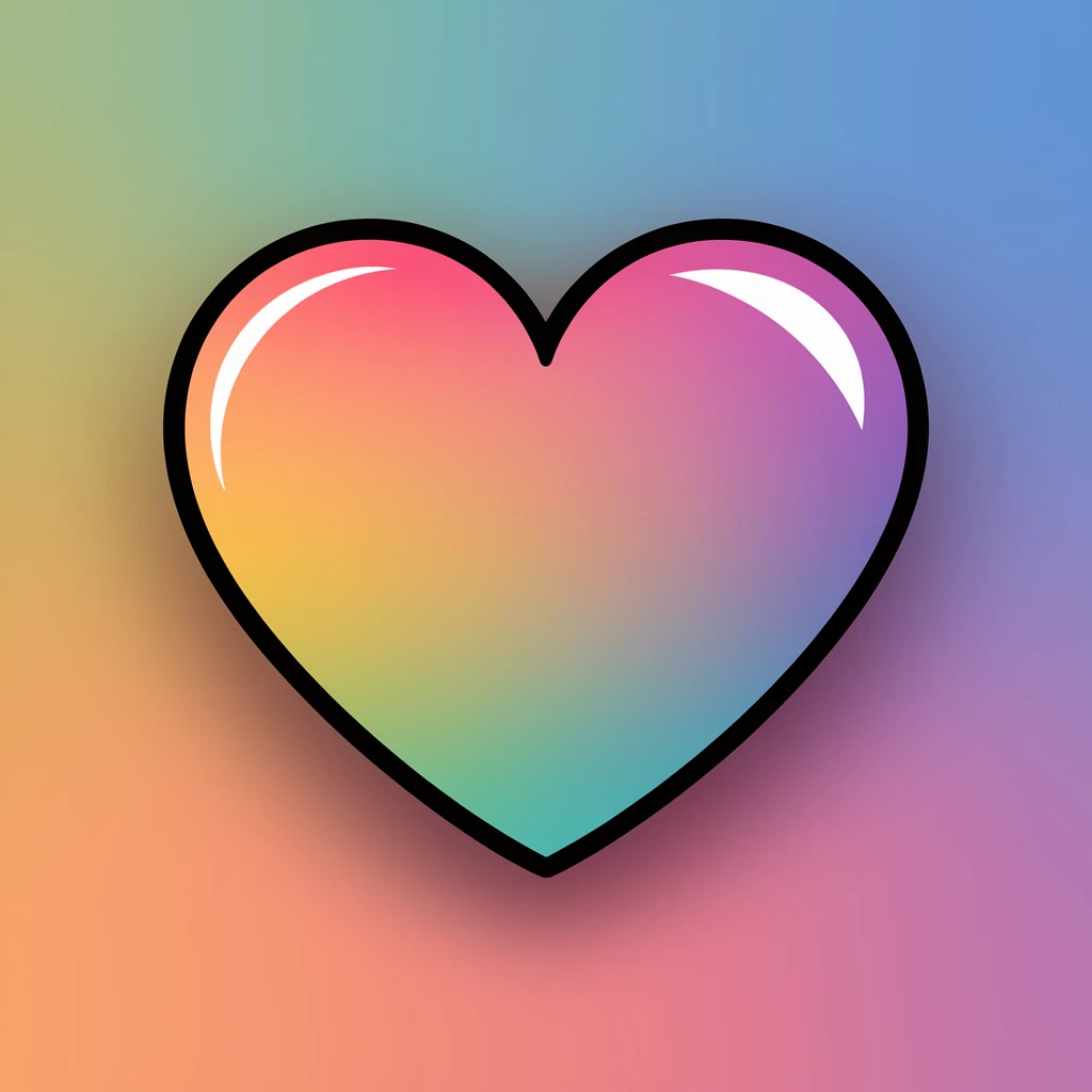 heart with a soft pastel gradient emoji