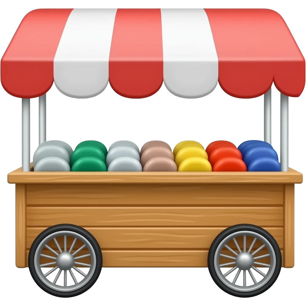 merchant's cart with a roof emoji