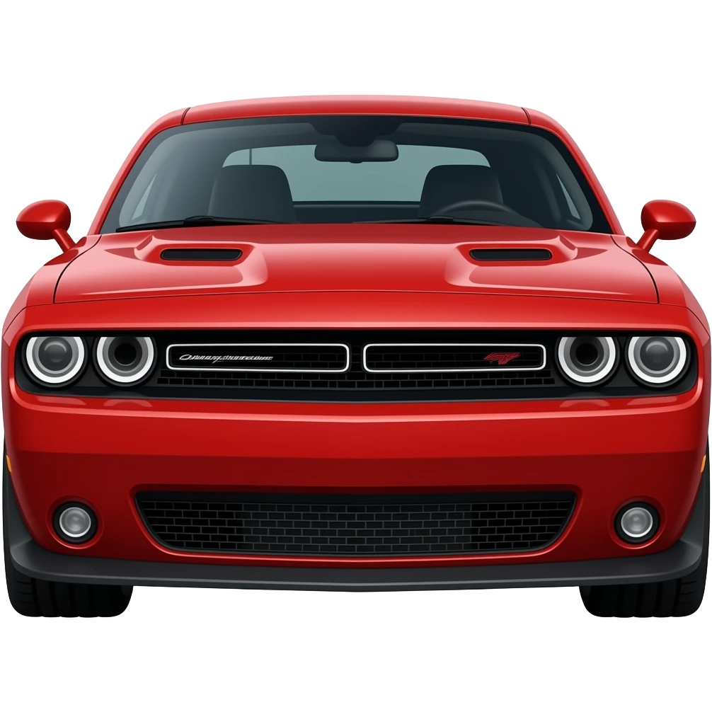The Dodge Challenger car red colour emoji