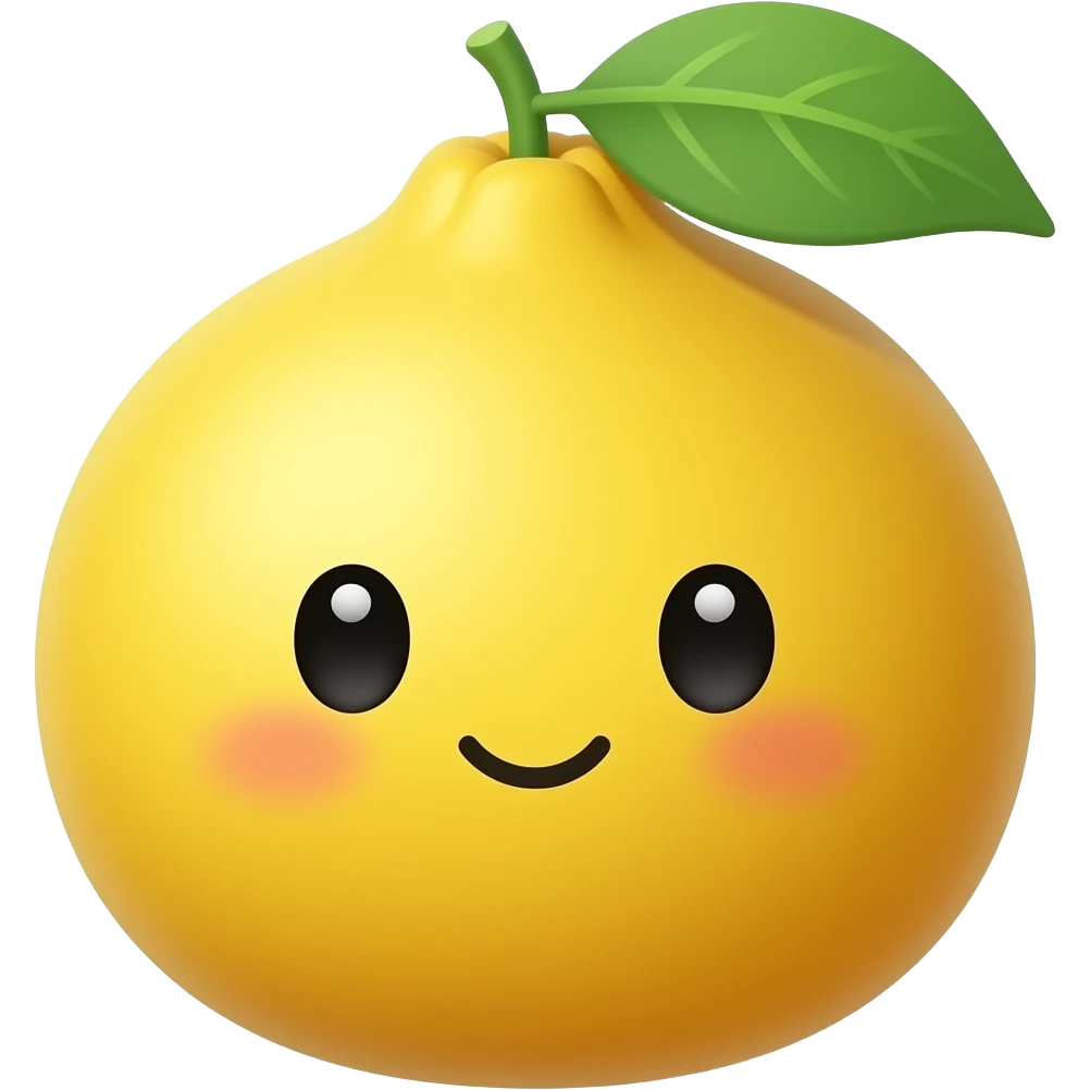 Kawaii pomelo emoji