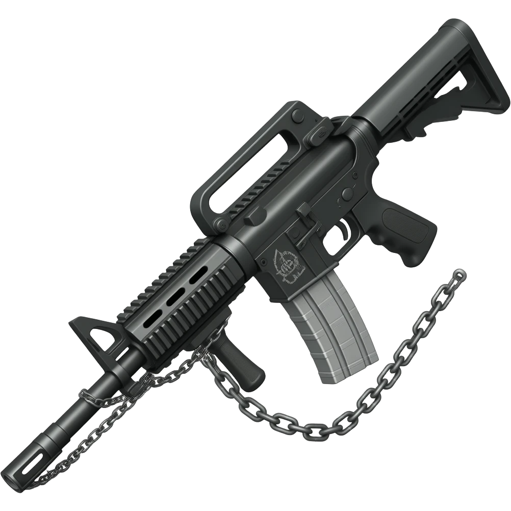 gears of war Lancer mark 2 assault rifle gun with chainsaw at bottom emoji