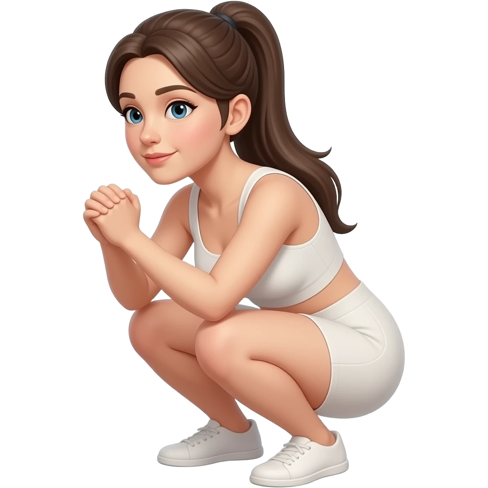 Mulher fazendo quadradinhos pelada emoji