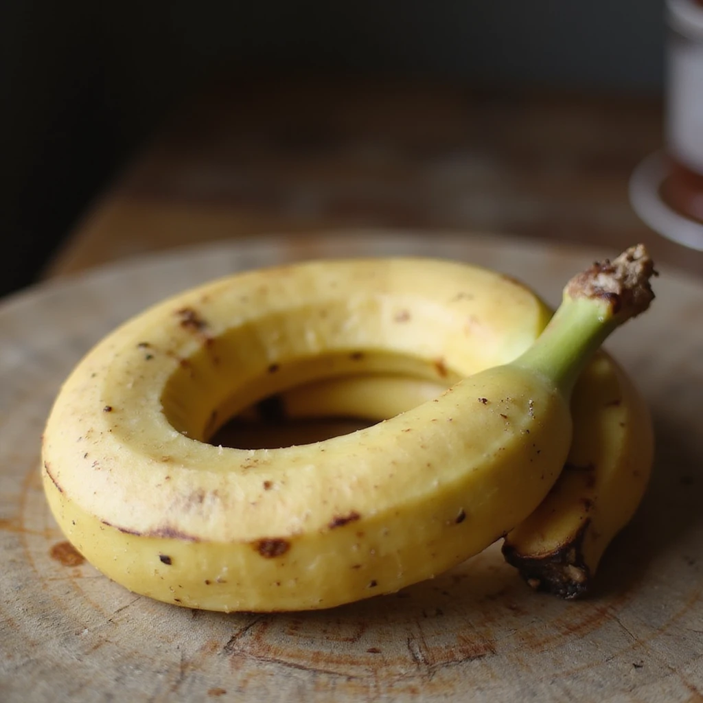 Banane sur une table  emoji
