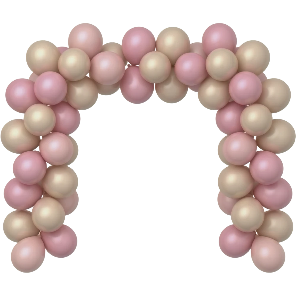 Chic Pink and nudes balloon garland emoji