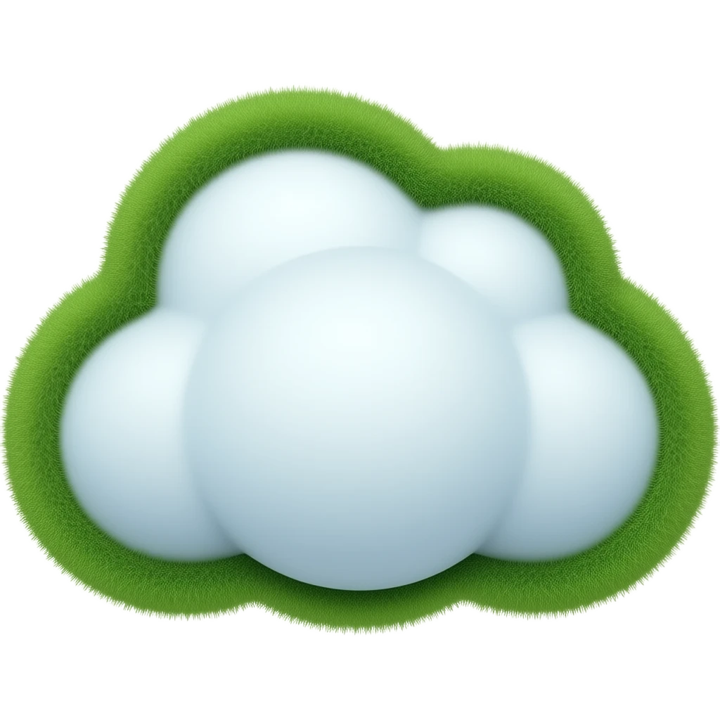 nuvola con i bordi verdi-moss emoji