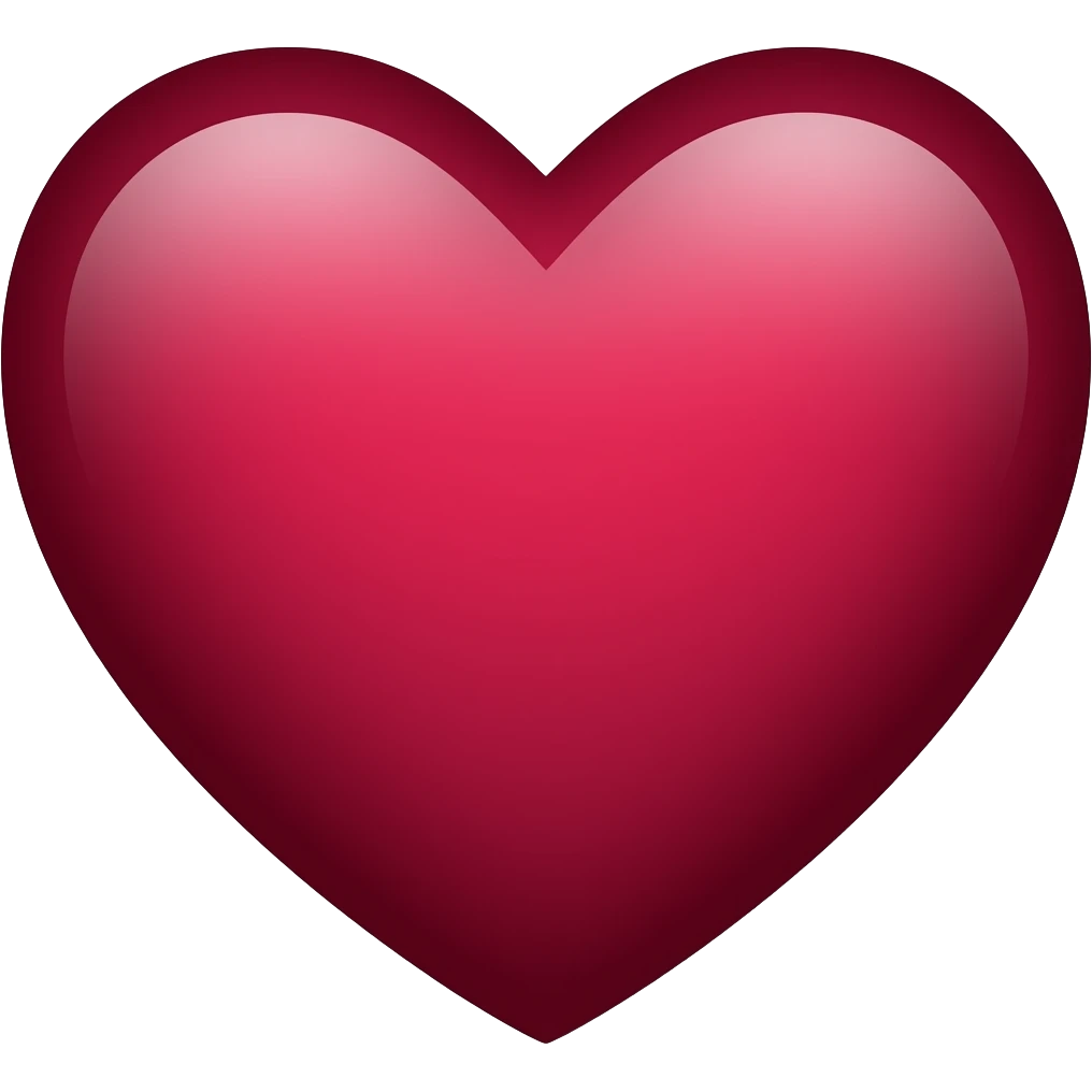 Burgundy heart emoji