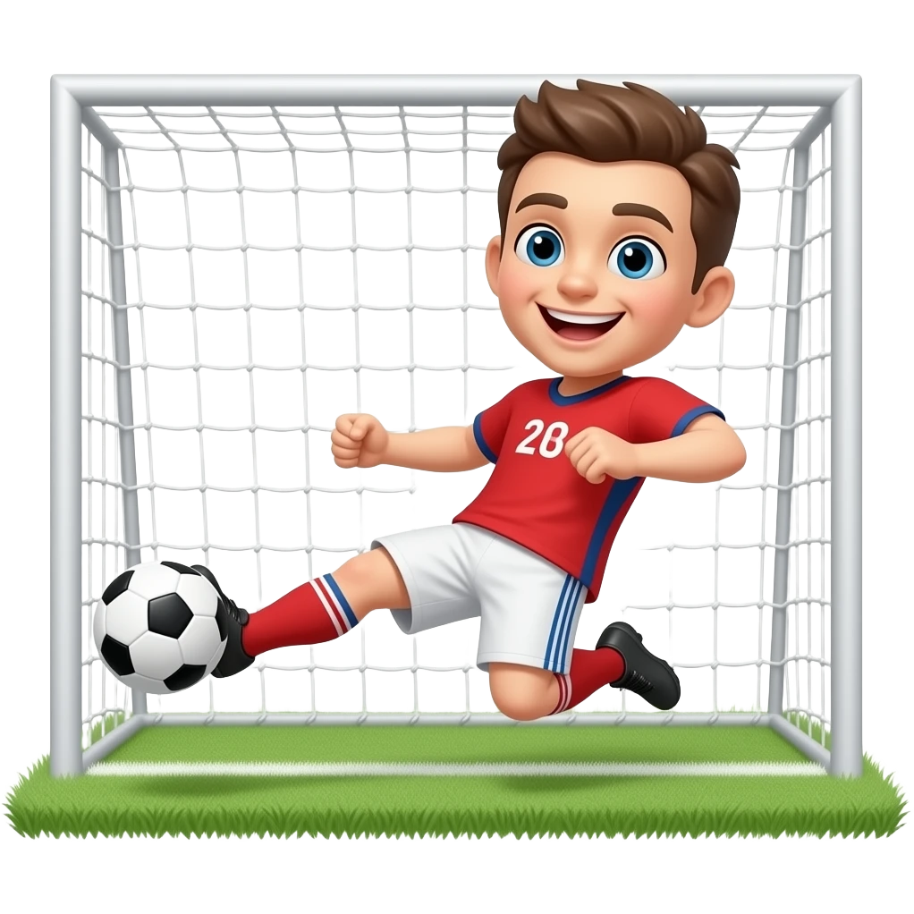 Scoring a goal emoji