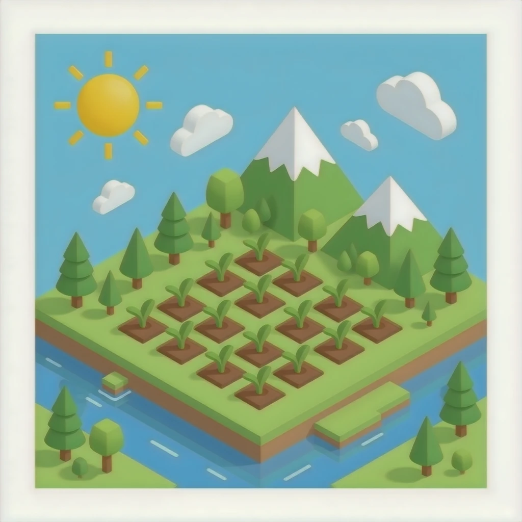 isometric plantation emoji