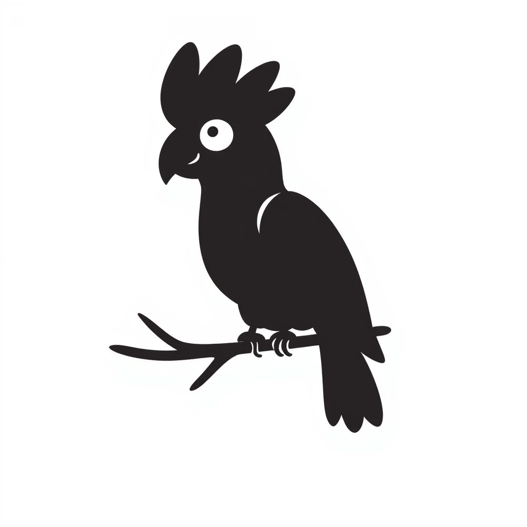 cockatoo parrot, hand drawn doodle style emoji