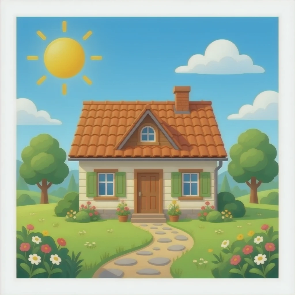 hazme una casa por el interior  la casa tiene que ser rustica emoji