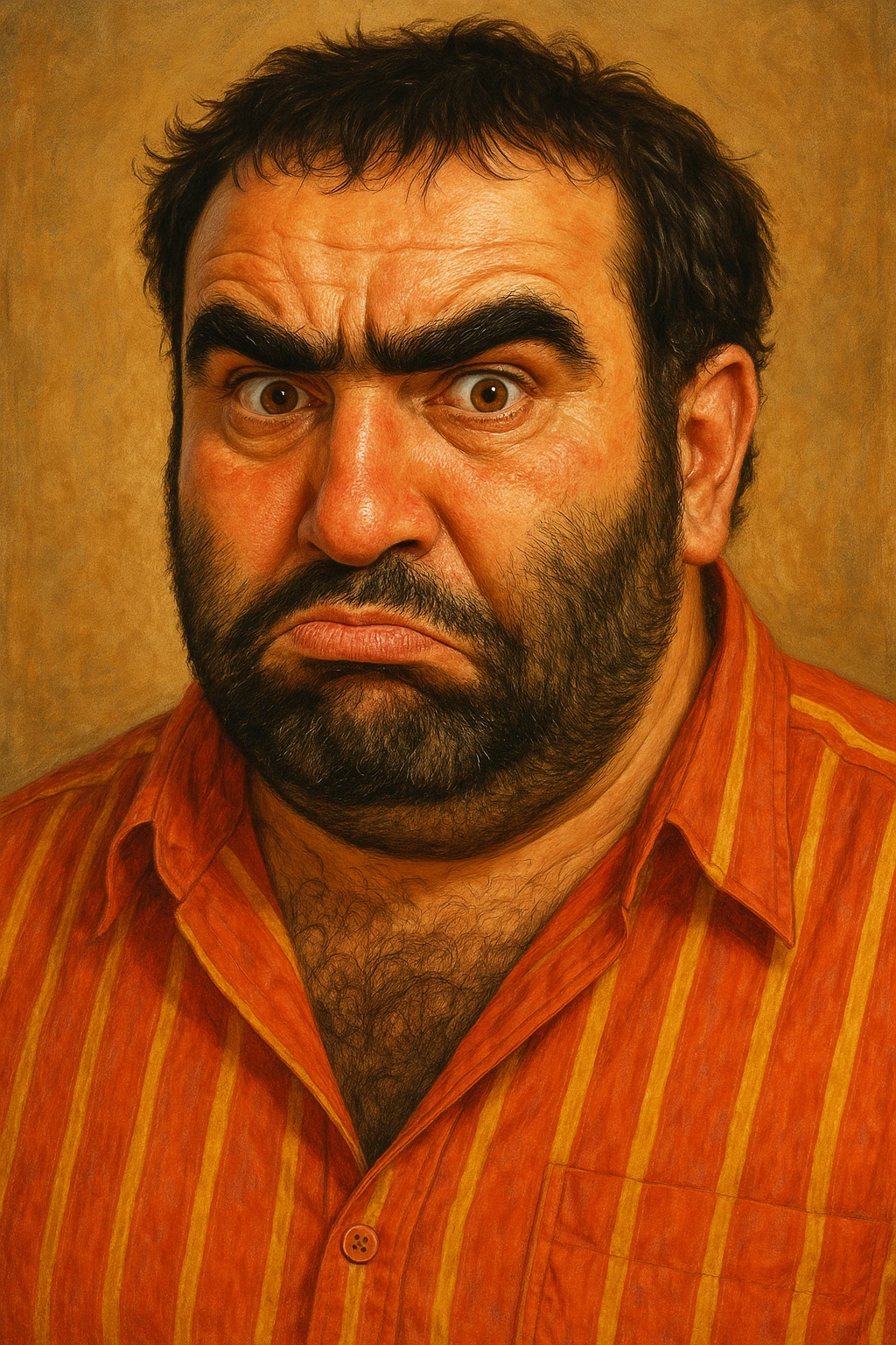 Recep İvedik character, comedic, recognizable, detailed portrait emoji