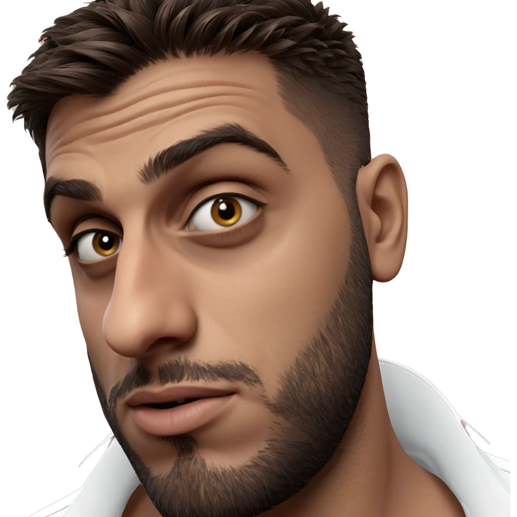 mature male portrait with beard emoji
