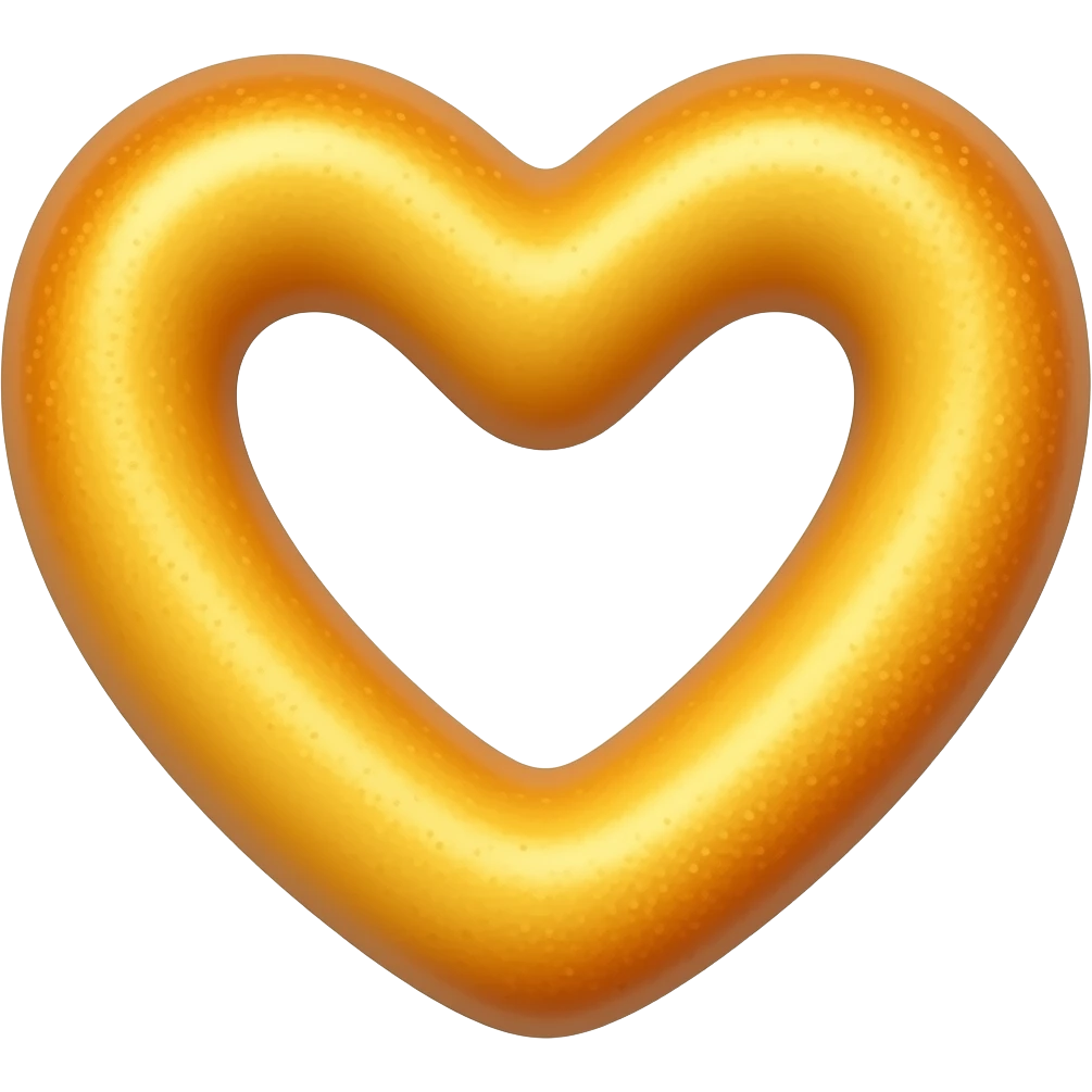 Heart-shaped beignet soft emoji
