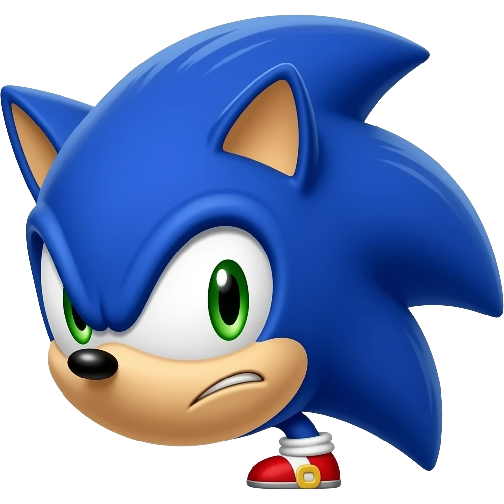 Classic Sonic the hedgehog’s head emoji